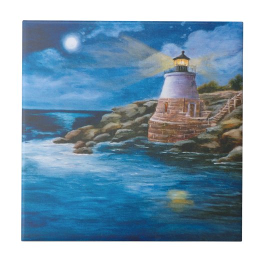 城の丘の灯台タイル タイル (正面)