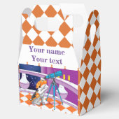 城の中に浮かぶベージュの子犬と望遠鏡 フェイバーボックス (オープン)