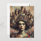 城の冠をかぶった童話の女王 ポストカード (正面/裏面)