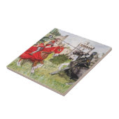 城の前の中世の城 タイル (側面)