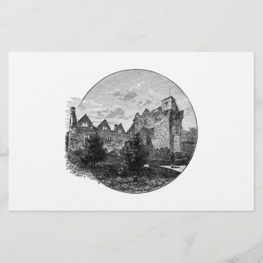 城の固定 便箋 (正面)