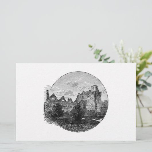 城の固定 便箋 (スタンド正面)