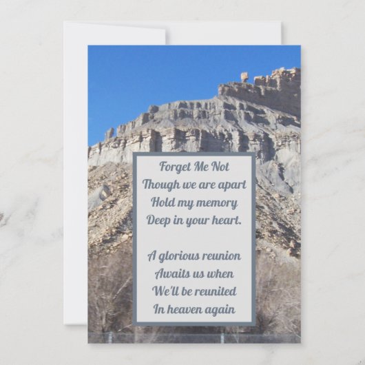 城の国の丘を愛する記憶の写真 招待状 (裏面)