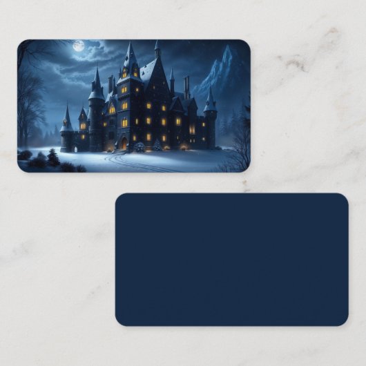 城の城の冷たい夜のしおり 名刺 (正面/裏面)