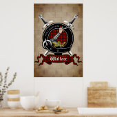 城の壁ポスターのウォレスクランバッジ18x24 ポスター (キッチン)