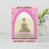 城の女王の誕生日パーティー招待状 招待状 (スタンド正面)
