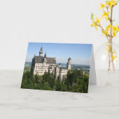 城の引っ越し祝いパーティーカード カード (黄色い花)