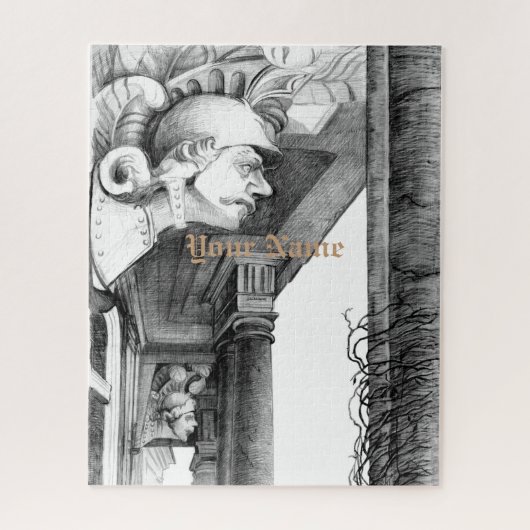 城の彫刻ペンシルアートパズル ジグソーパズル (縦)