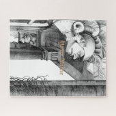 城の彫刻ペンシルアートパズル ジグソーパズル (横)