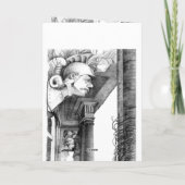 城の彫刻・鉛筆画 カード (裏面)