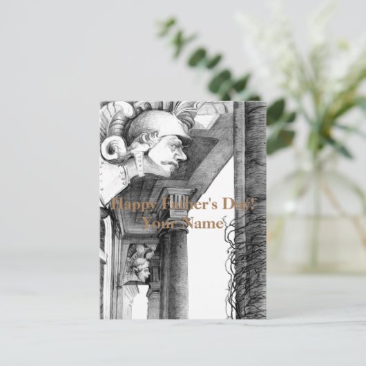 城の彫刻・鉛筆画 シーズンポストカード (スタンド正面)