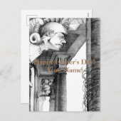 城の彫刻・鉛筆画 シーズンポストカード (正面/裏面)