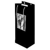 城の彫刻・鉛筆画 ワインギフトバッグ (裏面アングル)