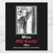 城の彫刻・鉛筆画 ワインラベル (シングルラベル)