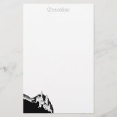 城の文房具 – パーソナライズされた 便箋 (正面)