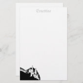 城の文房具 – パーソナライズされた 便箋 (正面/裏面)