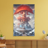 城の木の守護者 キャンバスプリント (インサイチュ (リビング))