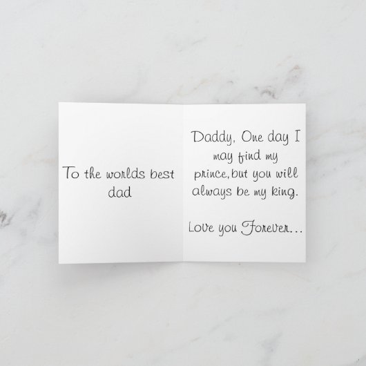 城の父の日の王 カード (内部)