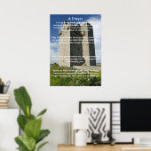 城の祈りの言葉 ポスター (ホームオフィス)