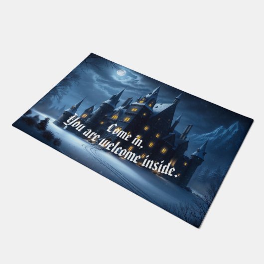 城の空の冷たい夜 ドアマット (アングル)