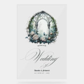 城の窓結婚で魅惑のゴシック アクリルサイン (正面)