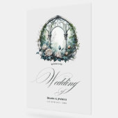 城の窓結婚で魅惑のゴシック アクリルサイン (傾斜)