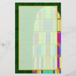 城の窓IIは並べられた文房具に罰金を科します 便箋