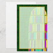 城の窓IIは並べられた文房具に罰金を科します 便箋 (正面/裏面)