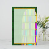 城の窓IIは並べられた文房具に罰金を科します 便箋 (スタンド正面)