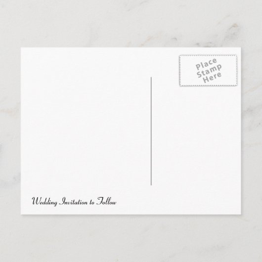 城の結婚式の日付を保存 案内ポストカード (裏面)