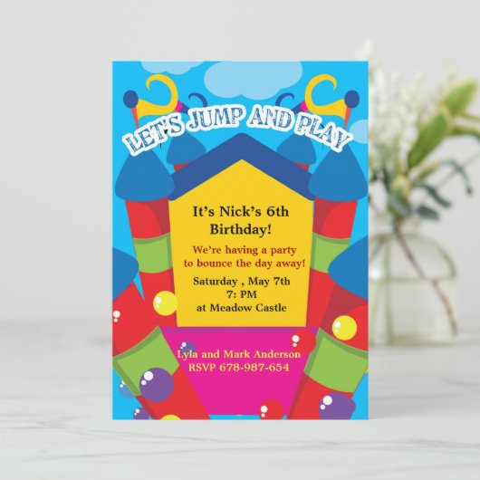 城の誕生日の招待 招待状 (スタンド正面)