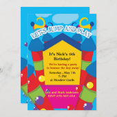 城の誕生日の招待 招待状 (正面/裏面)