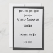 城の跳ね橋と堀 招待状 (裏面)