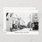 城の通りはアイルランドのカロータウンヴィンテージ ポストカード (正面/裏面)