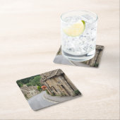 城のCombeのコースターの蜂蜜の色のコテッジ スクエアペーパーコースター (インサイチュ)