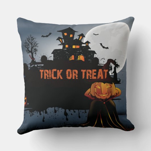 城をトリックまたは治療する クッション (裏面)