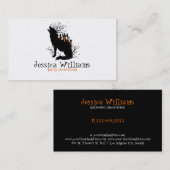 城を持つハロウィン不気味ウルフ 名刺 (正面/裏面)