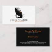 城を持つハロウィン不気味ウルフ 名刺 (正面/裏面)