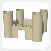 城を開く スクエアシール (正面)