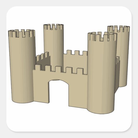 城を開く スクエアシール (正面)