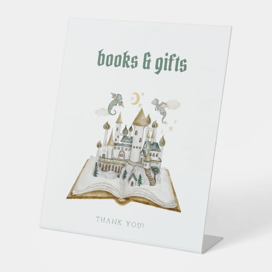 城ドラゴンブックス&ギフトベビーシャワーサイン 台座サイン (正面)