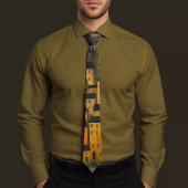 城パタエレガントーンの黄色いネクタイ ネクタイ