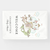 城プリンセスドラゴンベビーシャワーウェルカム 横断幕 (横)