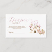 城プリンセスベビーシャワーおむつラッフル エンクロージャーカード (正面)