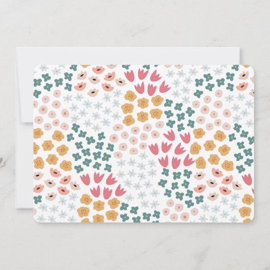 城プリンセスユニコーンフローラ1stバースデーフォト 招待状 (裏面)