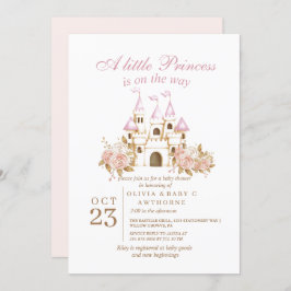 城プリンセス王室のベビーシャワー 招待状