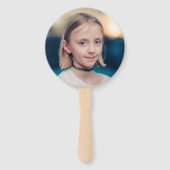 城プリンセス誕生日パーティーガール写真 ハンドファン (裏面)