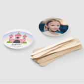 城プリンセス誕生日パーティーガール写真 ハンドファン (組立なし)