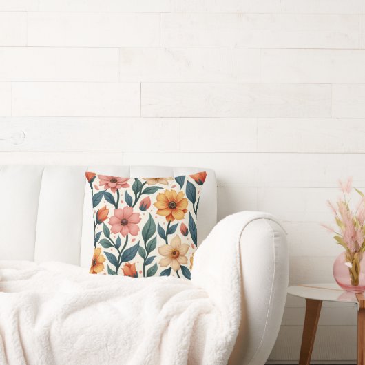 城上花形枕 クッション (ソファ)