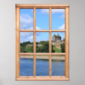 城下町 – 海の景色 – 窓から ポスター (正面)